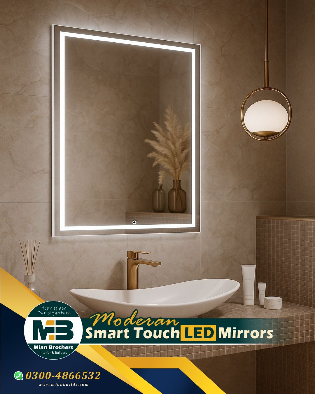 Upgrade your bathroom with our Square LED Mirror featuring smart touch sensors, backlit LED lighting, and Bluetooth speakers. Made with 6mm Ever Shine Glass and a strong waterproof frame, this mirror adds elegance and technology to your space. Includes a 2-year warranty.