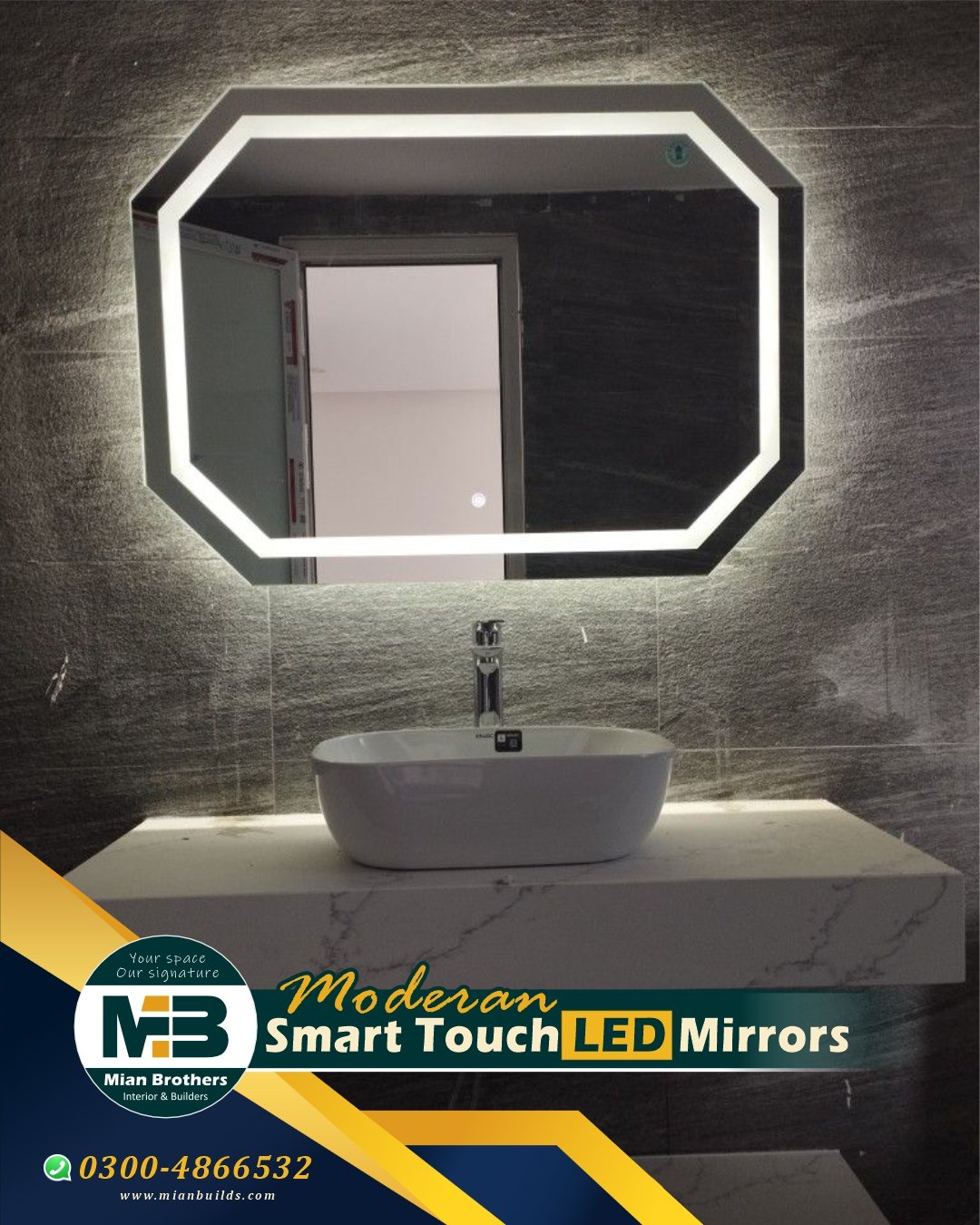 Modern and practical, our Rectangle LED Mirror provides perfect lighting, distortion-free reflection, and Bluetooth connectivity—all in one stylish design.