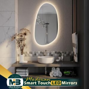 Oval LED Bathroom Mirror – Backlit,Touch Sensor